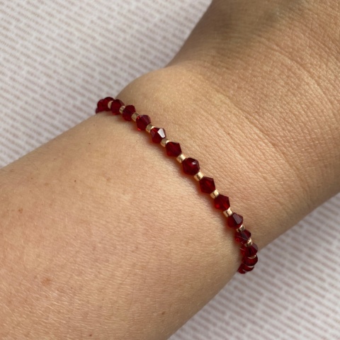 Bordowa bransoletka