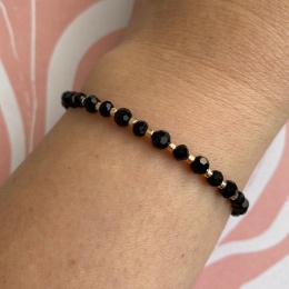 Czarna bransoletka Luna w wersji złotej